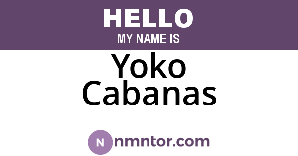 Yoko Cabanas