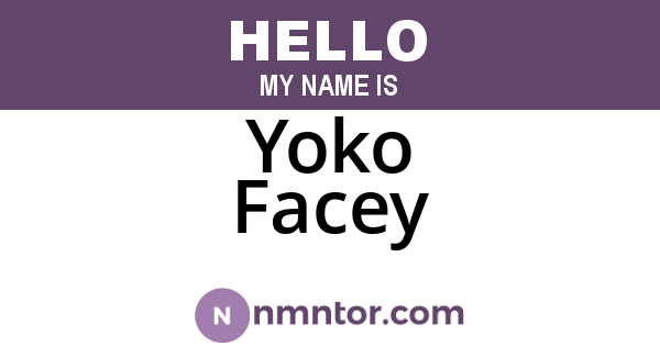 Yoko Facey
