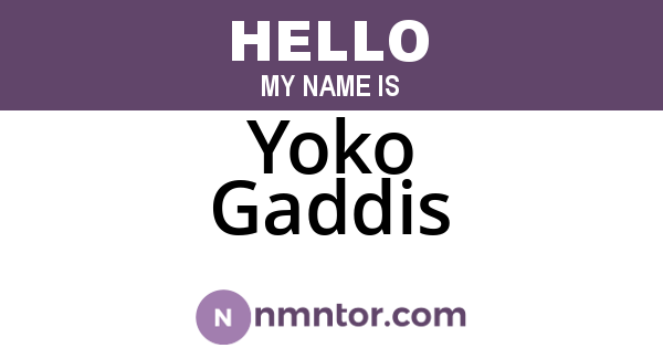 Yoko Gaddis