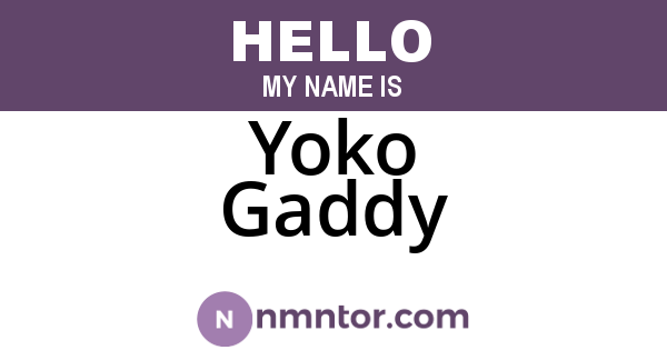 Yoko Gaddy