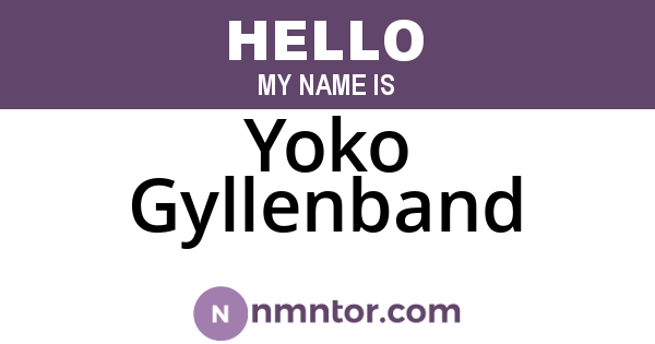 Yoko Gyllenband