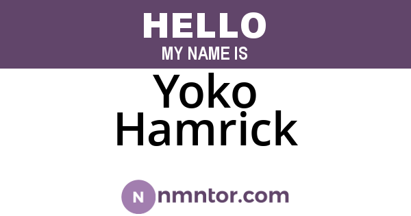 Yoko Hamrick