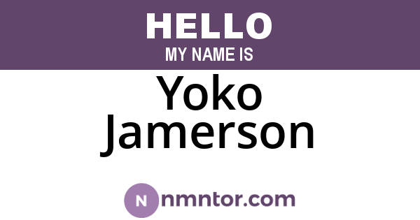 Yoko Jamerson