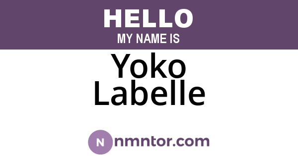 Yoko Labelle