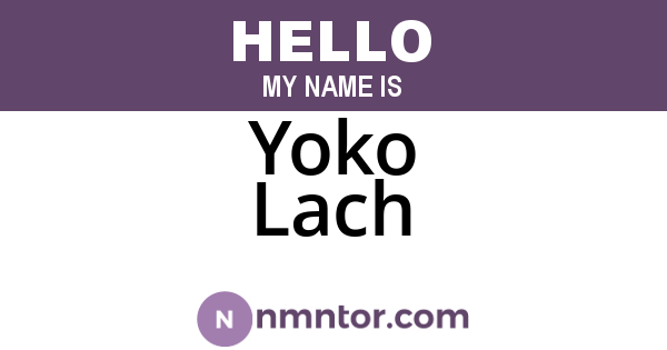 Yoko Lach