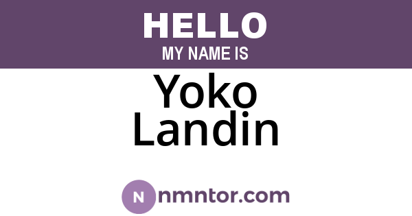 Yoko Landin