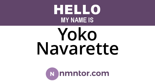 Yoko Navarette