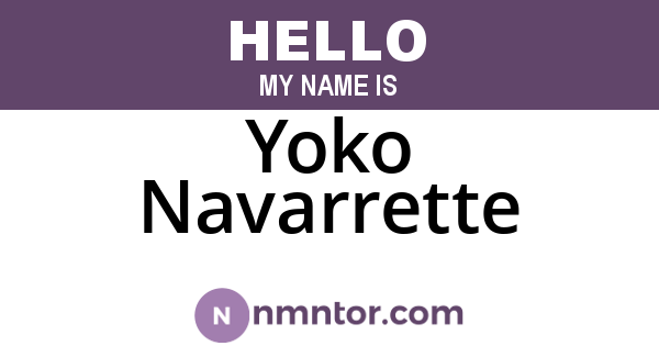 Yoko Navarrette