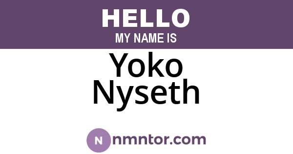 Yoko Nyseth