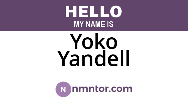 Yoko Yandell