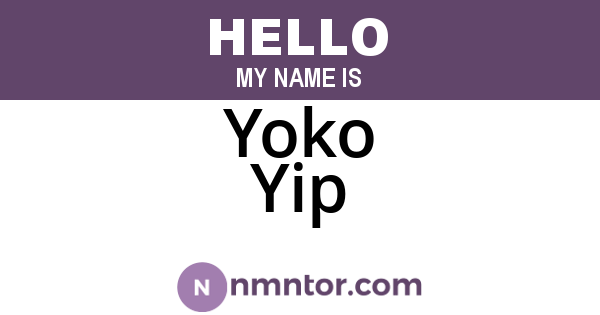 Yoko Yip