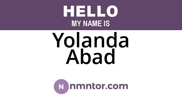Yolanda Abad
