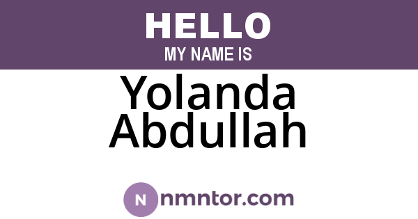Yolanda Abdullah