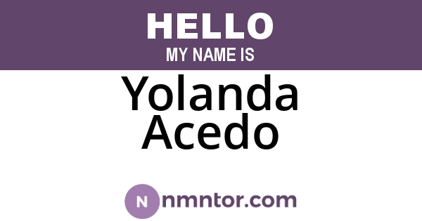 Yolanda Acedo