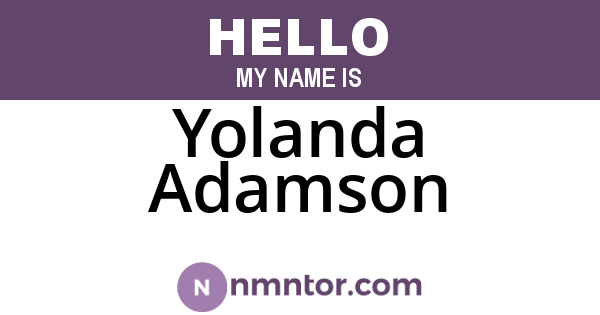 Yolanda Adamson