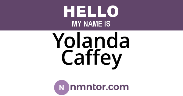Yolanda Caffey