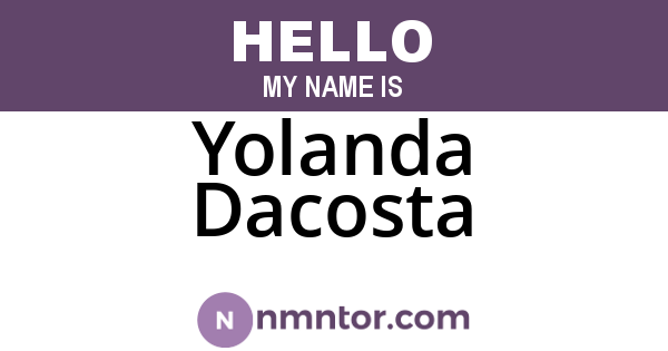 Yolanda Dacosta