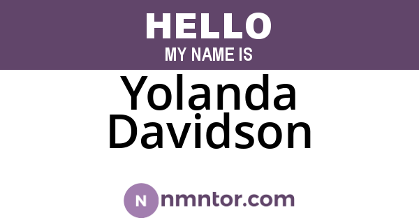 Yolanda Davidson