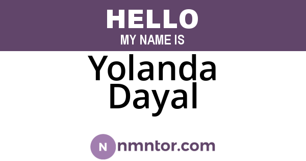 Yolanda Dayal