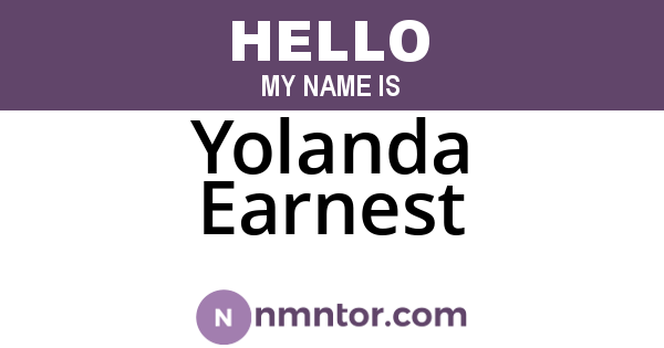 Yolanda Earnest