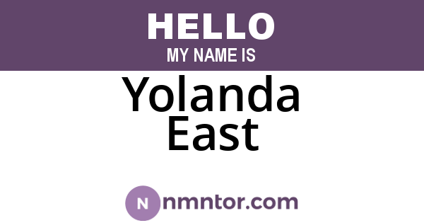 Yolanda East