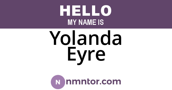 Yolanda Eyre