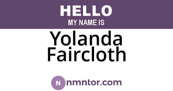 Yolanda Faircloth