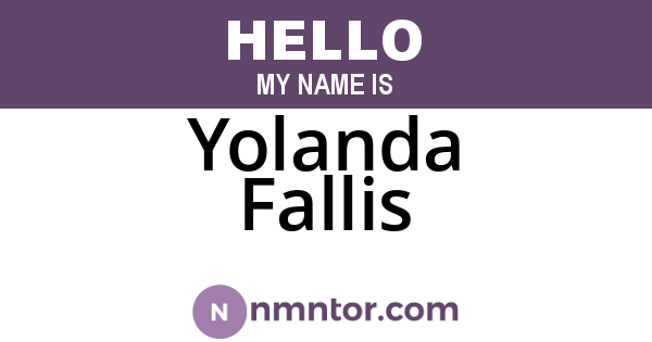 Yolanda Fallis