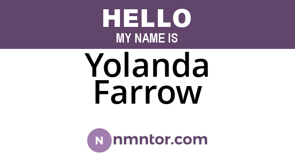 Yolanda Farrow