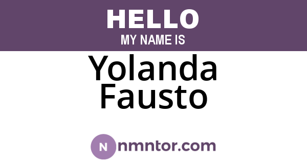 Yolanda Fausto