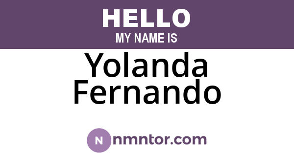 Yolanda Fernando
