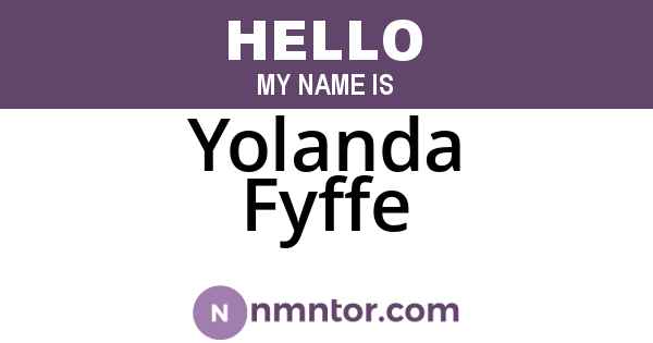 Yolanda Fyffe
