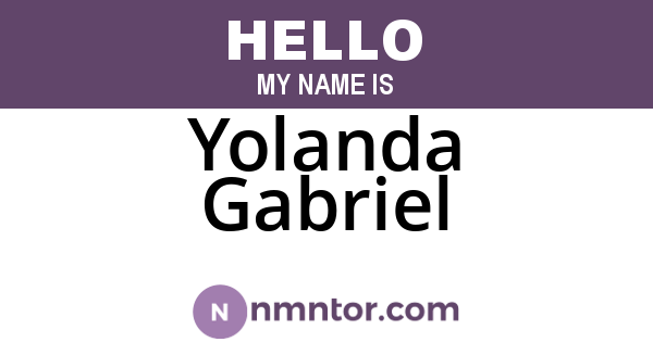 Yolanda Gabriel