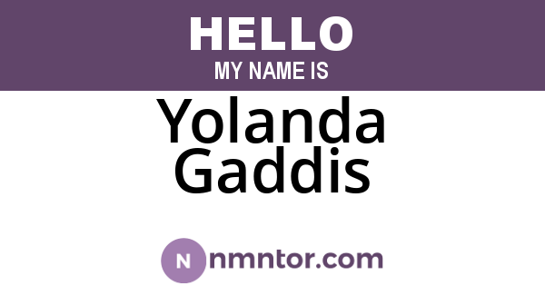 Yolanda Gaddis