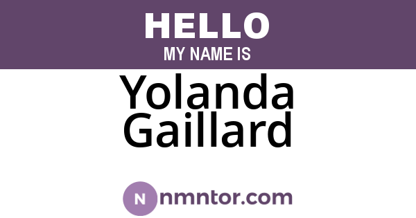 Yolanda Gaillard