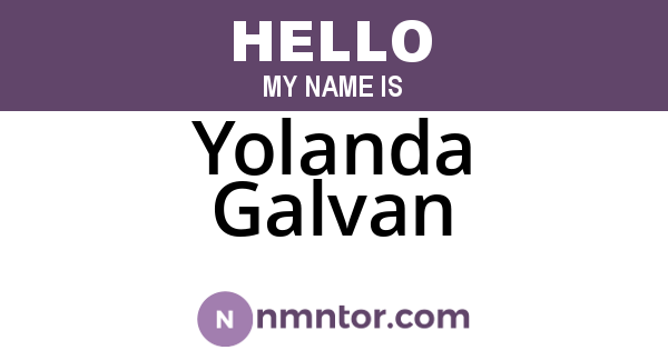 Yolanda Galvan