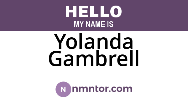 Yolanda Gambrell