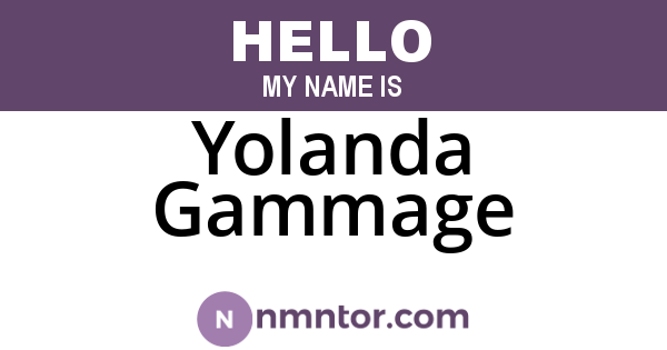 Yolanda Gammage