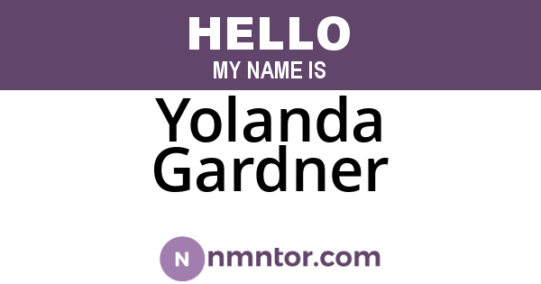 Yolanda Gardner