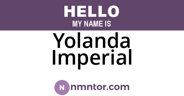 Yolanda Imperial