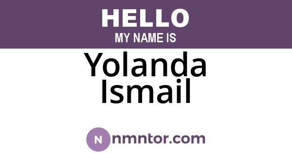 Yolanda Ismail