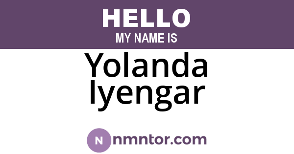 Yolanda Iyengar