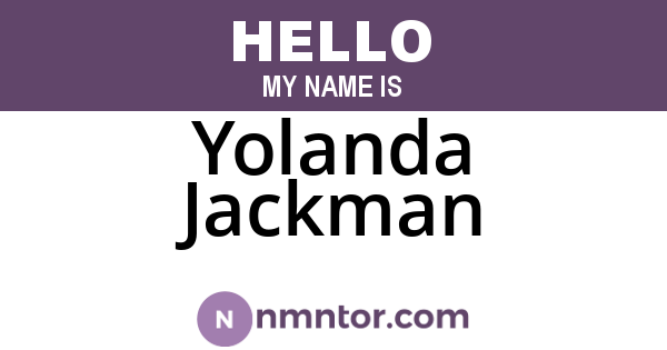 Yolanda Jackman