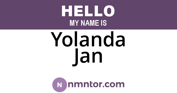 Yolanda Jan