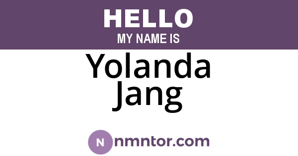 Yolanda Jang