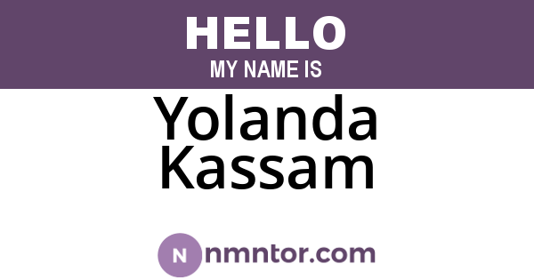 Yolanda Kassam