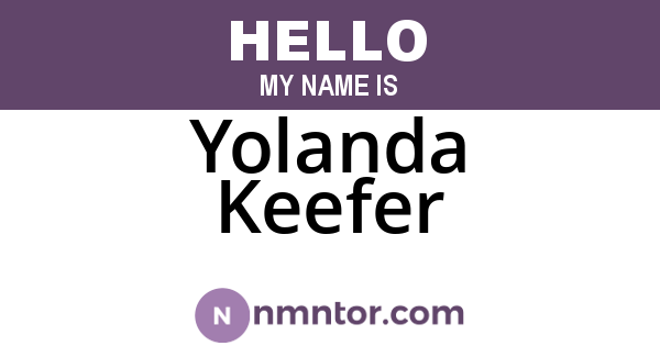 Yolanda Keefer