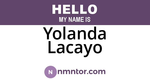 Yolanda Lacayo
