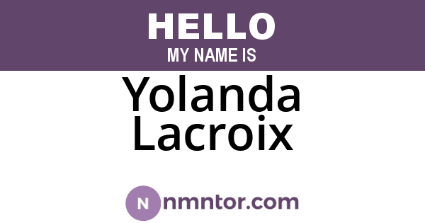 Yolanda Lacroix