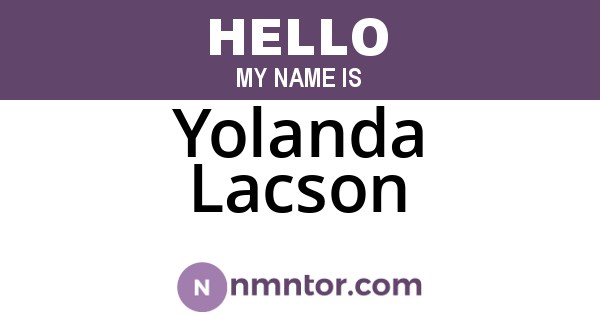 Yolanda Lacson